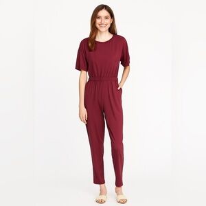 Old Navy Wine Jumpsuit medium